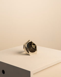 Cendrier "Diamant" noir en verre de murano par Flavio Poli pour Seguso 60's