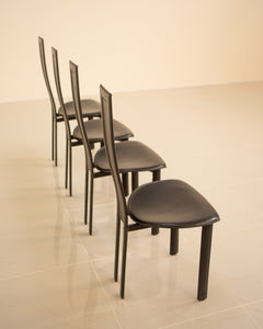Set of 4 chairs by Cattelan Italia 80's
