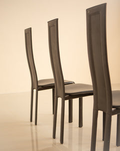 Set of 4 chairs by Cattelan Italia 80's