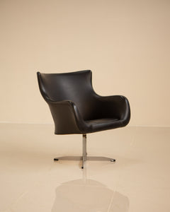 Dutch leather lounge chair 60's