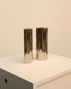 Pair of metal vases 80's