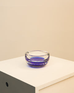 Pocket tray in blue murano glass 70's