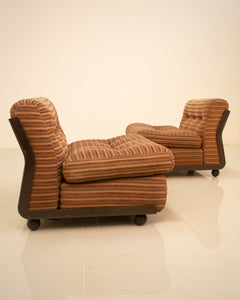 Paire de fauteuils "Amanta" tissu par Mario Bellini pour C&B Italia 60's