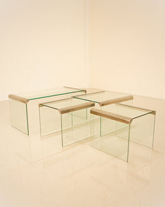Set of "T35" nesting tables by Galotti & Radice 70's