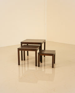 Set of wenge nesting tables 