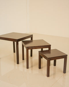 Set of wenge nesting tables 