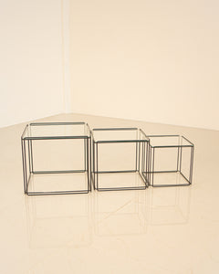 Graphic "Isosceles" nesting tables by Max Sauze for Arrow 70's