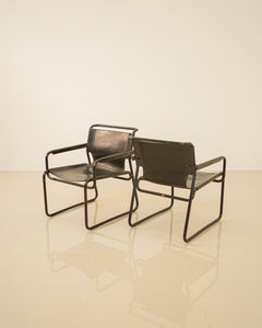 Pair of "sled" armchairs for Dingler 60's