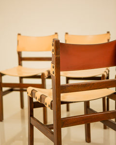 Set of 4 wooden chairs for Maison Regain 70's