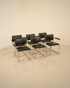 Ensemble de 6 chaises "Cesca" B32 par Marcel Breuer pour Fasem 80's