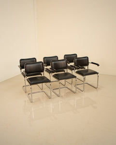 Set of 6 "Cesca" B32 chairs by Marcel Breuer for Fasem 80's