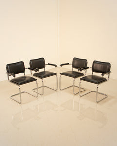 Pair of "Cesca" B32 chairs by Marcel Breuer for Fasem 80's