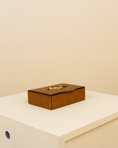 Brown leather box by Gucci 60's