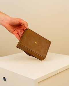 Brown leather box by Gucci 60's