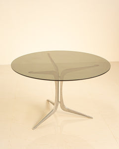 70's metal tripod dining table