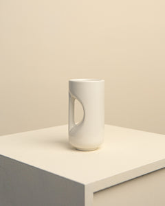White ceramic pot by Enzo Bioli for Il Picchio Design 70's