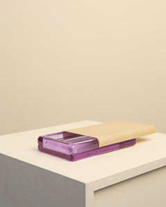 Boîte à cigarettes en cristal violet pressé par Joe Colombo pour Arnolfo Di Cambio 60's
