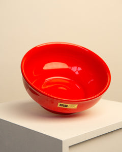 Corbeille en céramique rouge par SIC Artistiche 70's