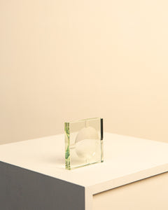 Square glass ashtray by Fontana Arte 60's