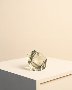 Black "Diamond" ashtray in murano glass by Flavio Poli for Seguso 60's