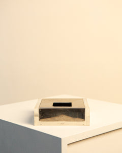 Metal and plexiglass ashtray by Guzzini 70's