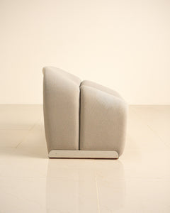 "Groovy" F598 gray armchair by Pierre Paulin for Artifort 70's