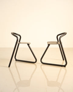 Pair of 'Magnus' stools by Erik Magnussen for Paustian stackable 80's