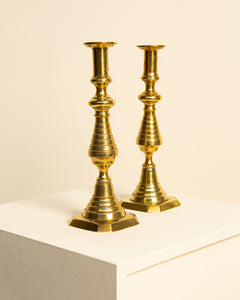 Pair of 60's brass candlesticks
