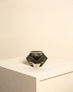 Vide-poches "Diamant" noir en verre de murano par Flavio Poli pour Seguso 60's