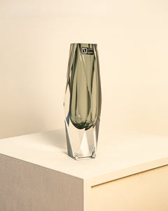 Black "Diamond" vase by Flavio Poli for V. Nason and Co 70's