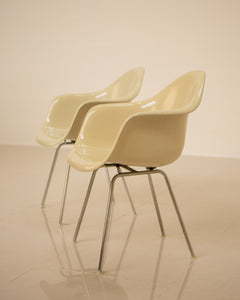 Pair of Herman Miller DAX armchairs by Charles &amp; Ray Eames 70's
